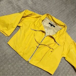 Lida Baday Yellow Cropped Jacket.  Zip up.  Made in Canada.